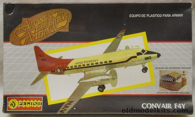 Pegaso 1/126 Convair F4Y (Navy C-131 / 240 / 340 / R4Y) with Airport Diorama, P4040 plastic model kit